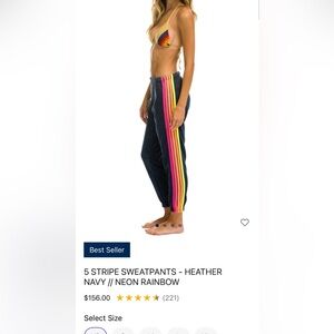 Aviator Nation 5 Stripe Sweatpants (S)